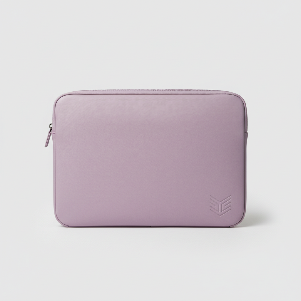 Women's Lavender PU Leather Laptop Sleeve