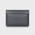 Men's Slate Grey Genuine Leather Laptop Sleeve