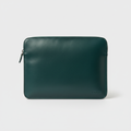 Men's Dark Teal Genuine Leather Laptop Sleeve