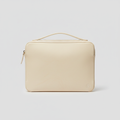 Women's Ivory Cream Full-Grain Leather Laptop Sleeve