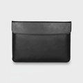 Men's Matte Black Vegan Leather Laptop Sleeve
