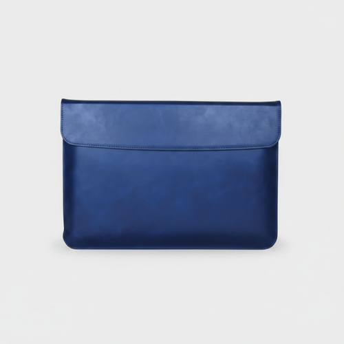 Men's Dark Navy PU Leather Laptop Sleeve