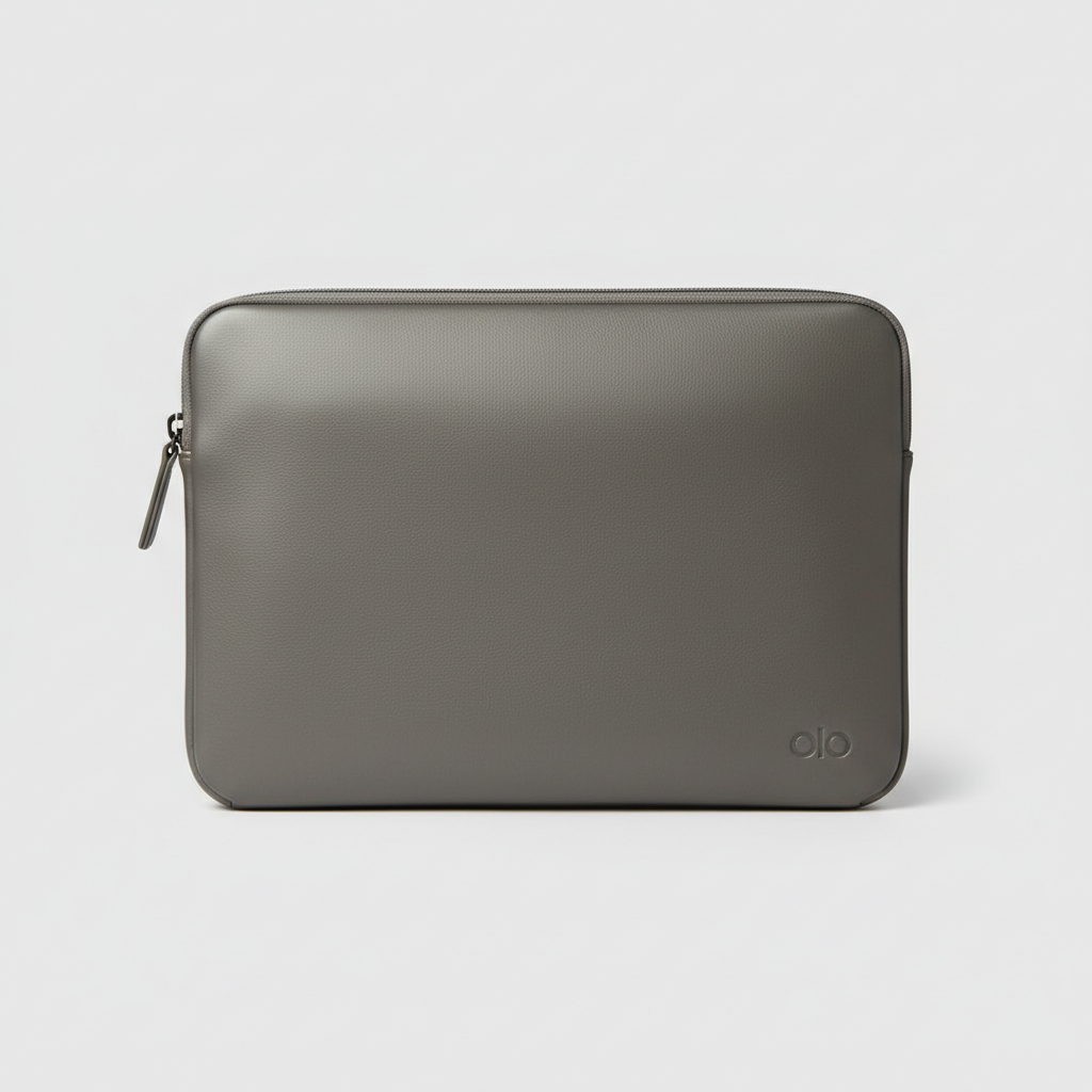 Men's Gunmetal Grey Vegan Leather Laptop Sleeve
